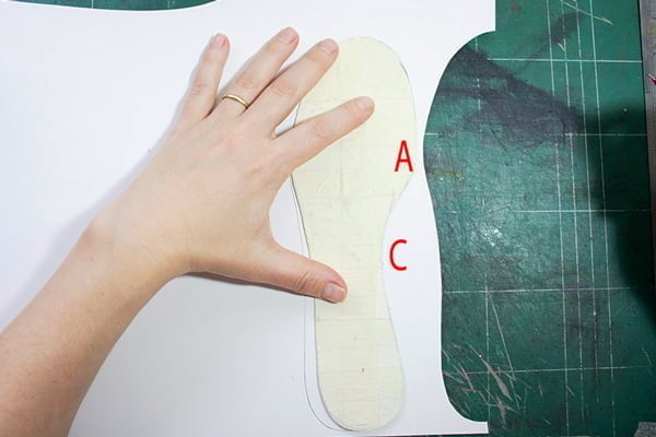 drawing a new line for the sockliner 