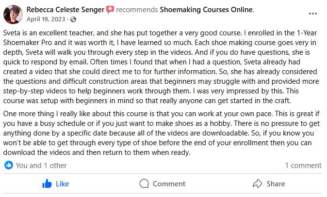 Rebecca student review
